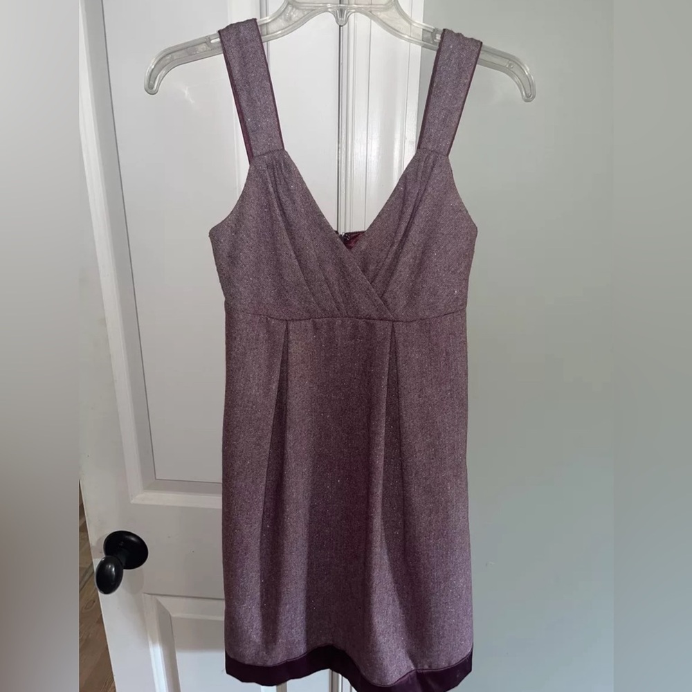 BCBG BCBGMAXAZRIA Metallic Burgundy Cocktail Dress size 4